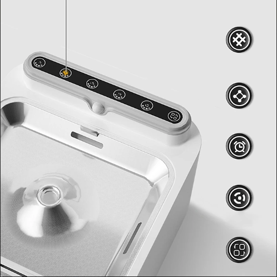 Máy Lấy Nước Tự Động cho Chó Mèo Cảm Biến Hồng Ngoại Tự động GO PET Fresh Water 3L pin sạc tích hợp