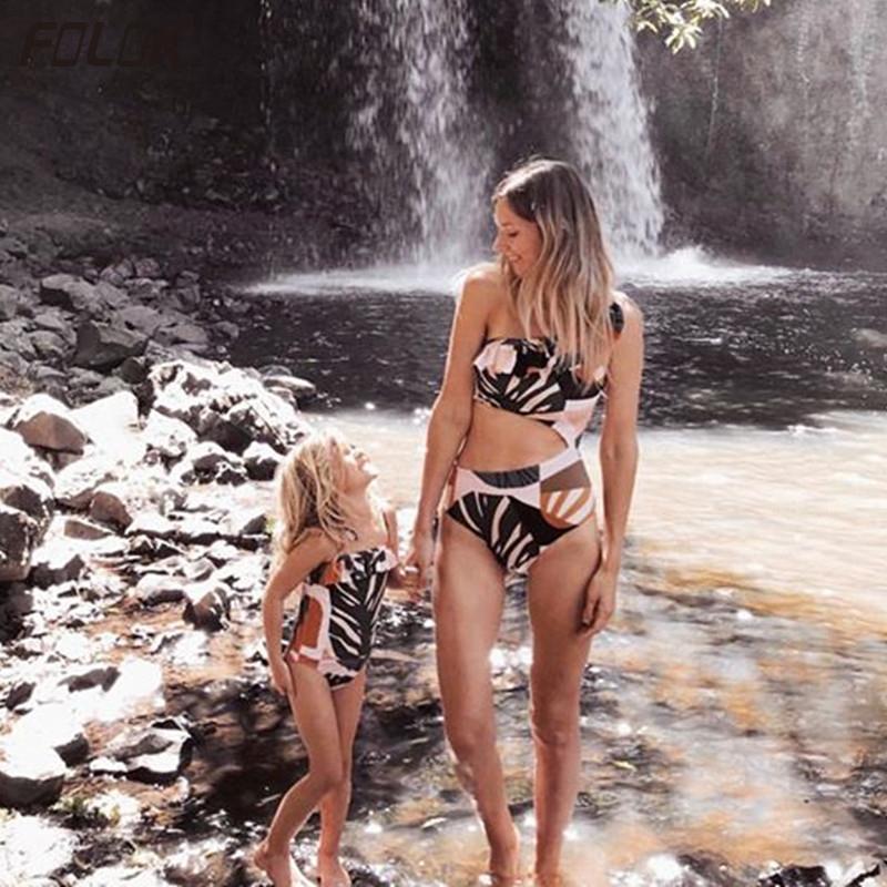 Phù Hợp Với Họ Đồ Tắm Mẹ Bơi Bikini Đồ Bơi Cho Mẹ Và Con Gái Đồ Bơi Nữ Trẻ Em Kid Cho Bé Bãi Biển Đồ Bơi