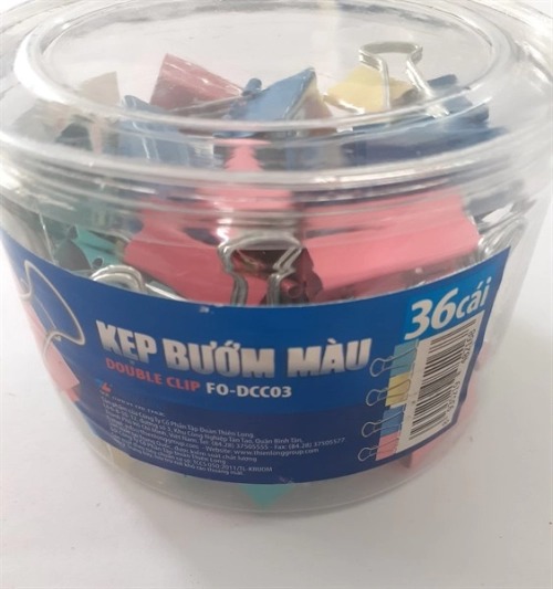 Kẹp Bướm màu 25mm Thiên Long FO-DCC03