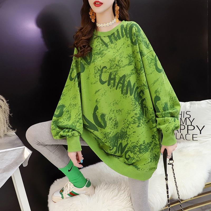 Áo sweater mỏng dáng rộng dài phong cách Hàn Quốc thời trang xuân thu 2021