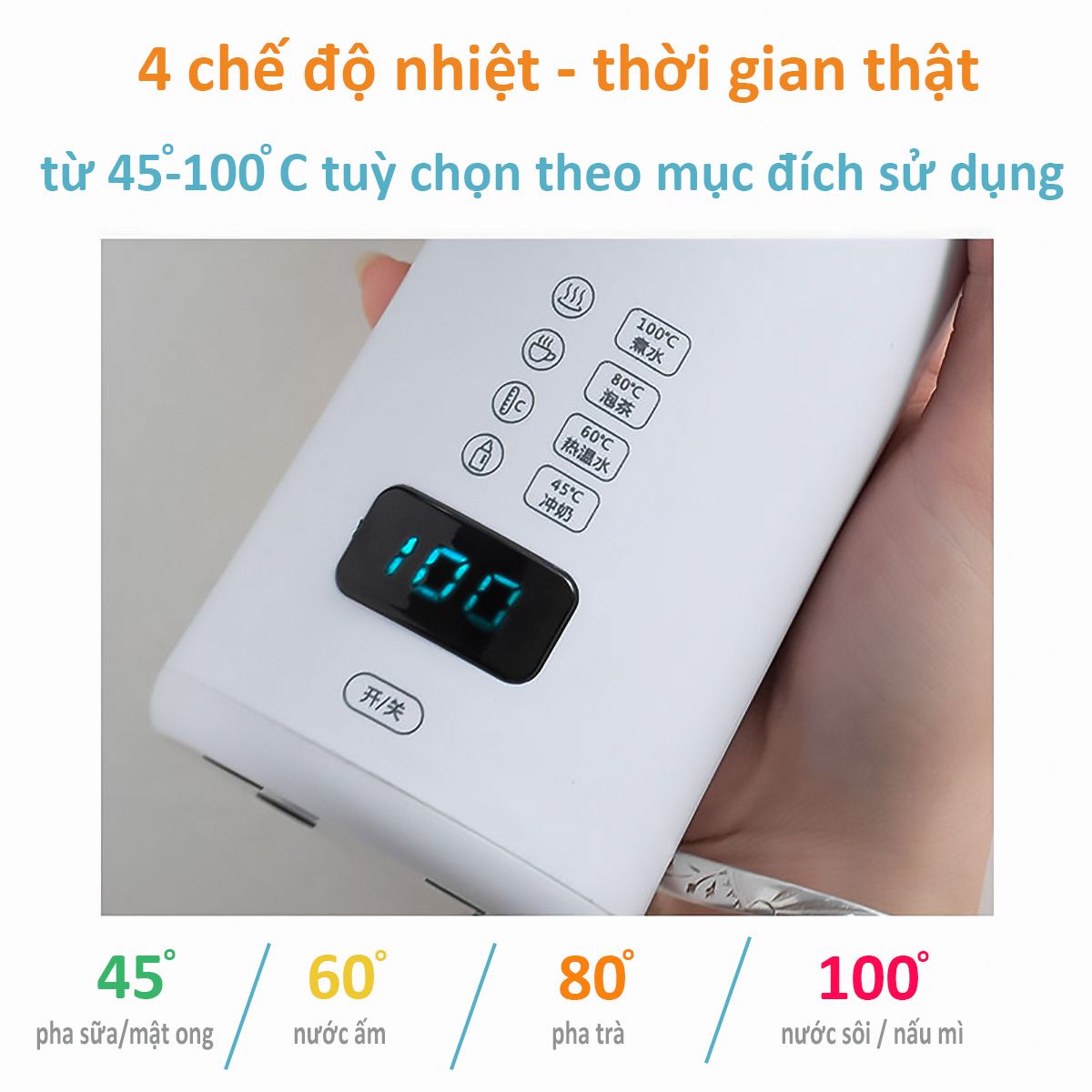 Bình đun nước siêu tốc mini du lịch đa năng 400ml tự ngắt khi sôi