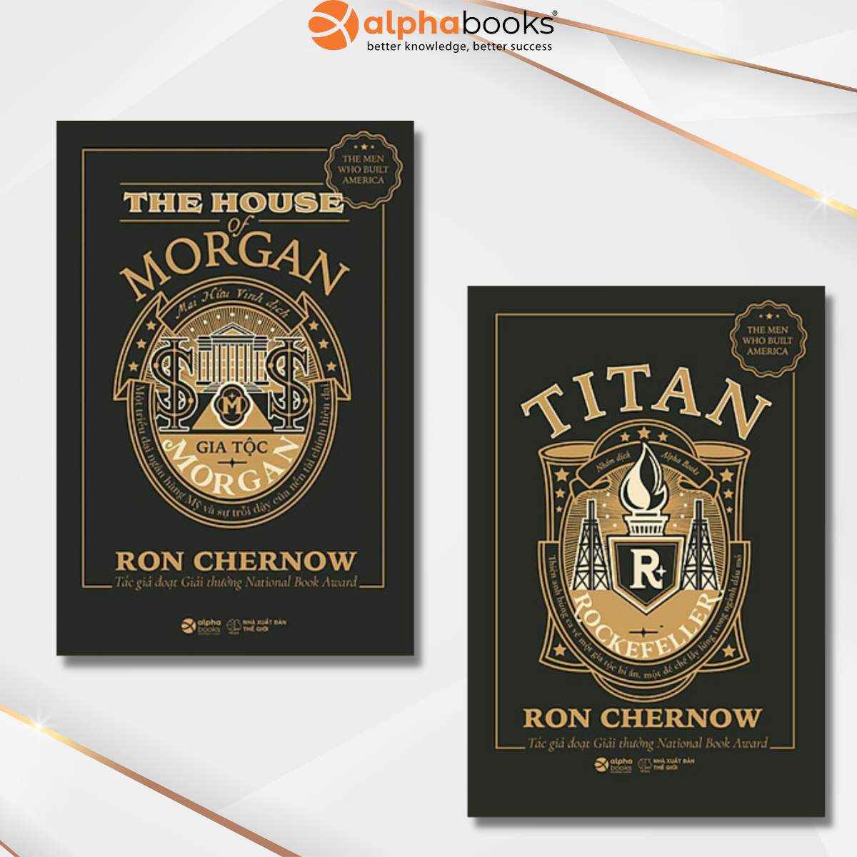 Sách - Combo Những Nhà Tài Phiệt Kiến Tạo Nước Mỹ Gia Tộc Morgan Titan - Gia Tộc Rockefeller