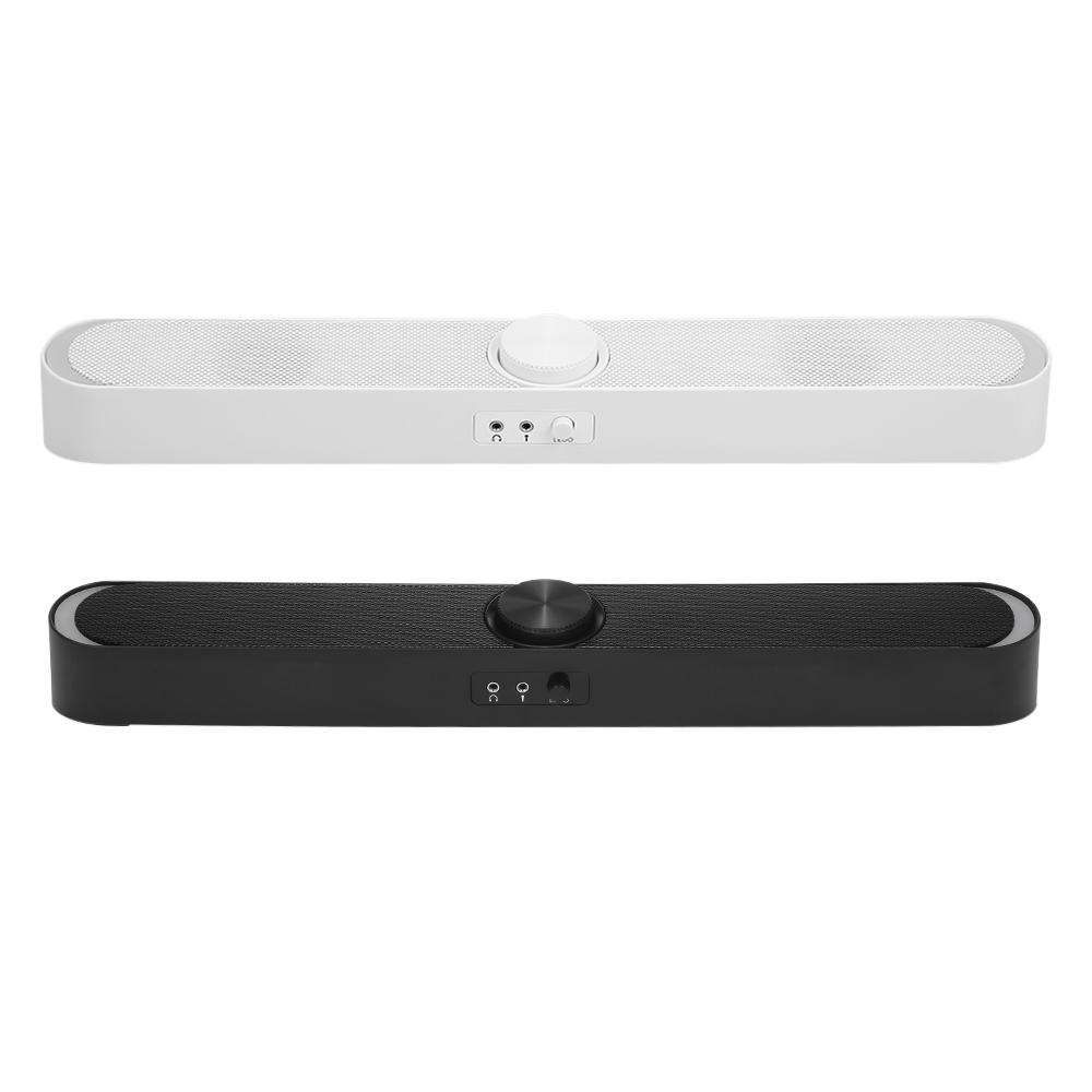 Loa máy tính Sound Bar hỗ trợ USB SADA V-198 có đèn LED cắm Mic âm thanh 3,5 mm có dây dành cho PC
