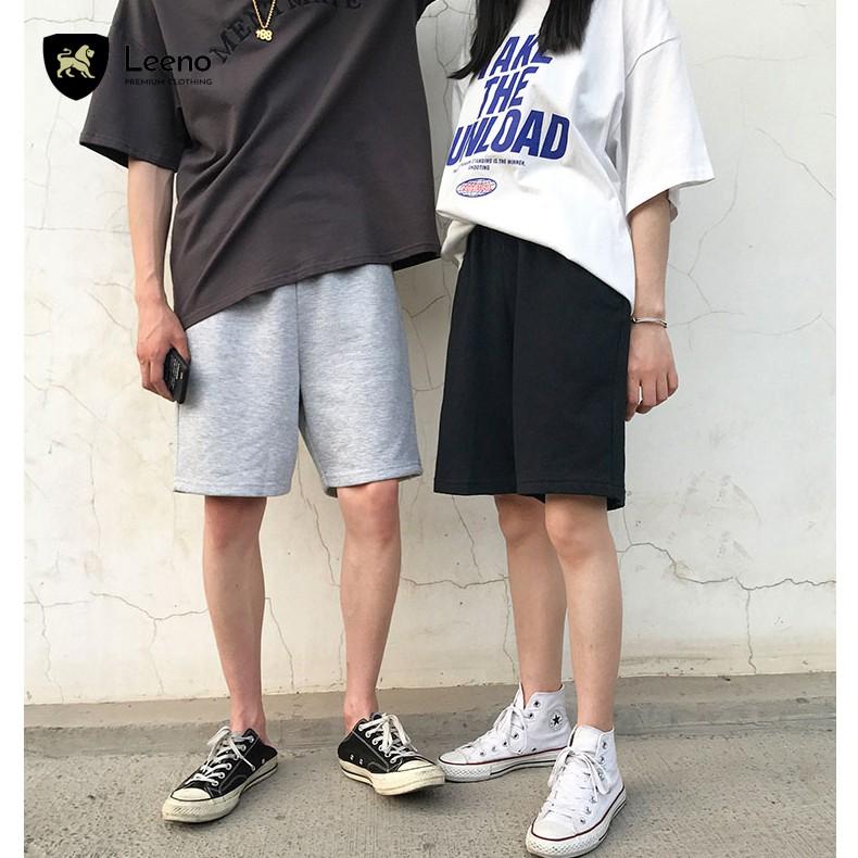 Quần short thun nam nữ, quần đùi trơn Unisex