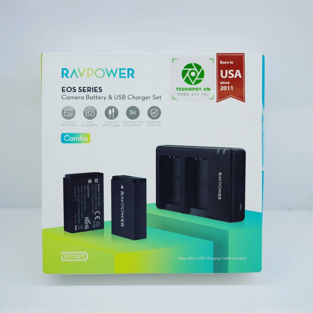 Bộ Pin + Sạc LP E12 Ravpower - Hàng Chính Hãng