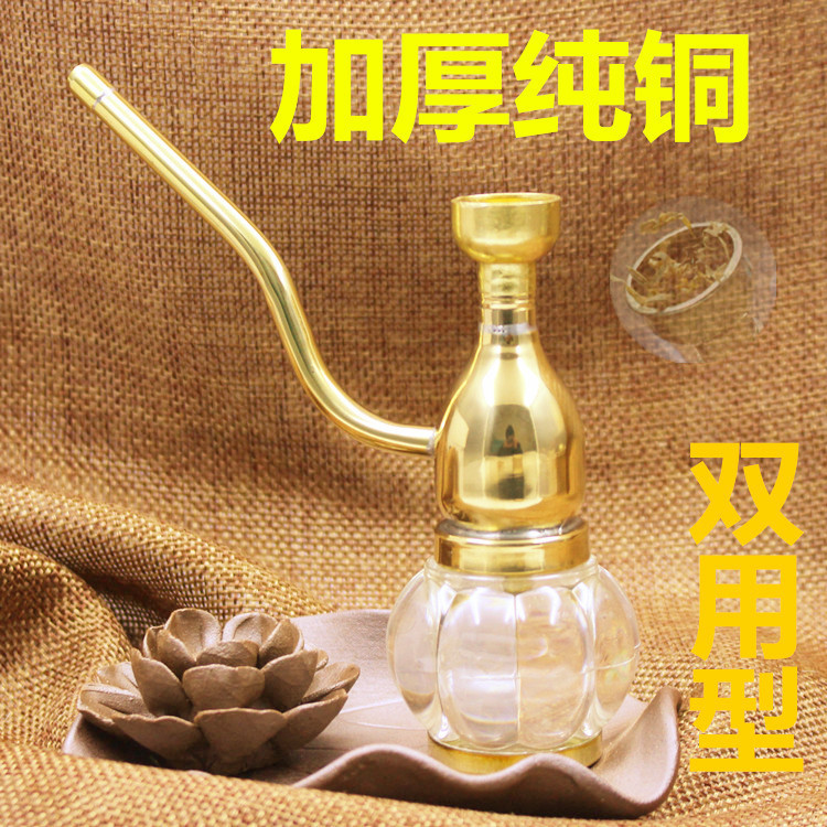 Giao kiểu ngẫu nhiên - Tẩu thuốc lọc bằng nước cao cấp hợp kim đồng và ABS gắn sợi và điếu