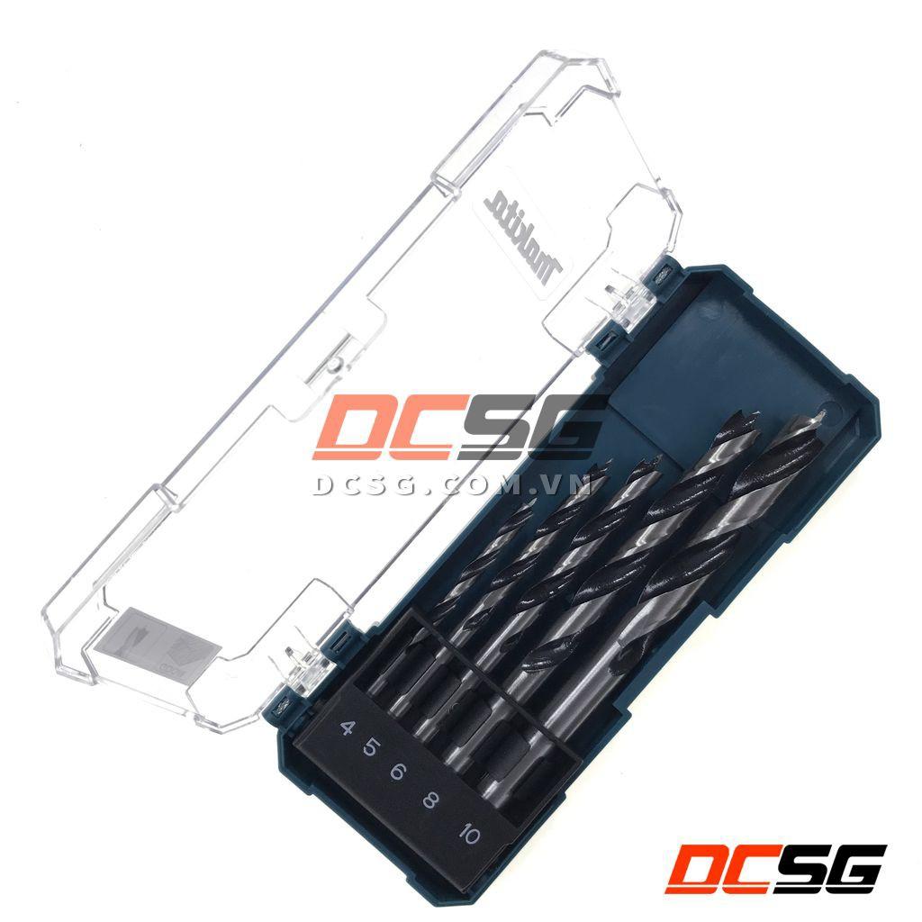 Bộ mũi khoan gỗ chân tròn 05 cái Makita D-72861