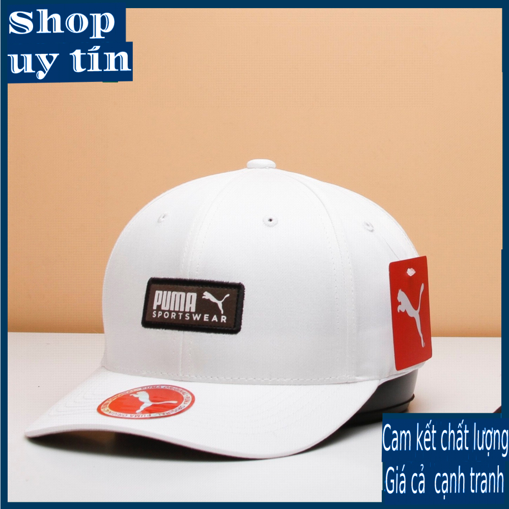 [ Miễn ship / giảm giá ] MŨ NÓN LƯỠI TRAI NAM NỮ LOGO PM BASIC CAO CẤP - màu đen / màu trắng