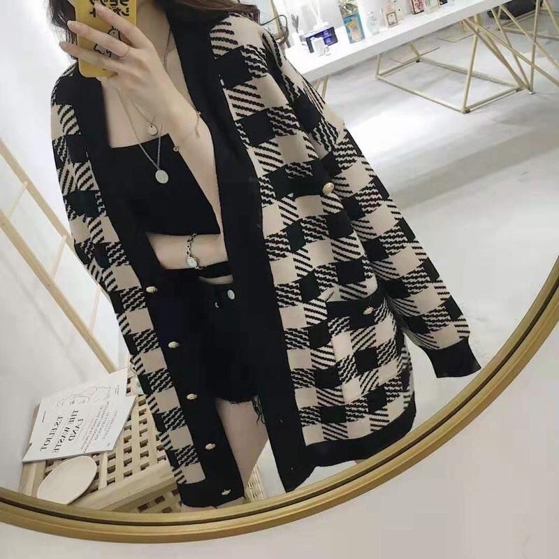 Áo khoác len Bigsize kẻ ô AL115