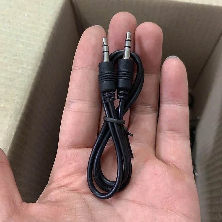 Dây cắm AUX 2 đầu 3.5 dùng kết nối Loa Bluetooth với Máy tính, Laptop, TV, cáp âm thanh, jack 3.5mm dài 50cm - Hàng nhập khẩu