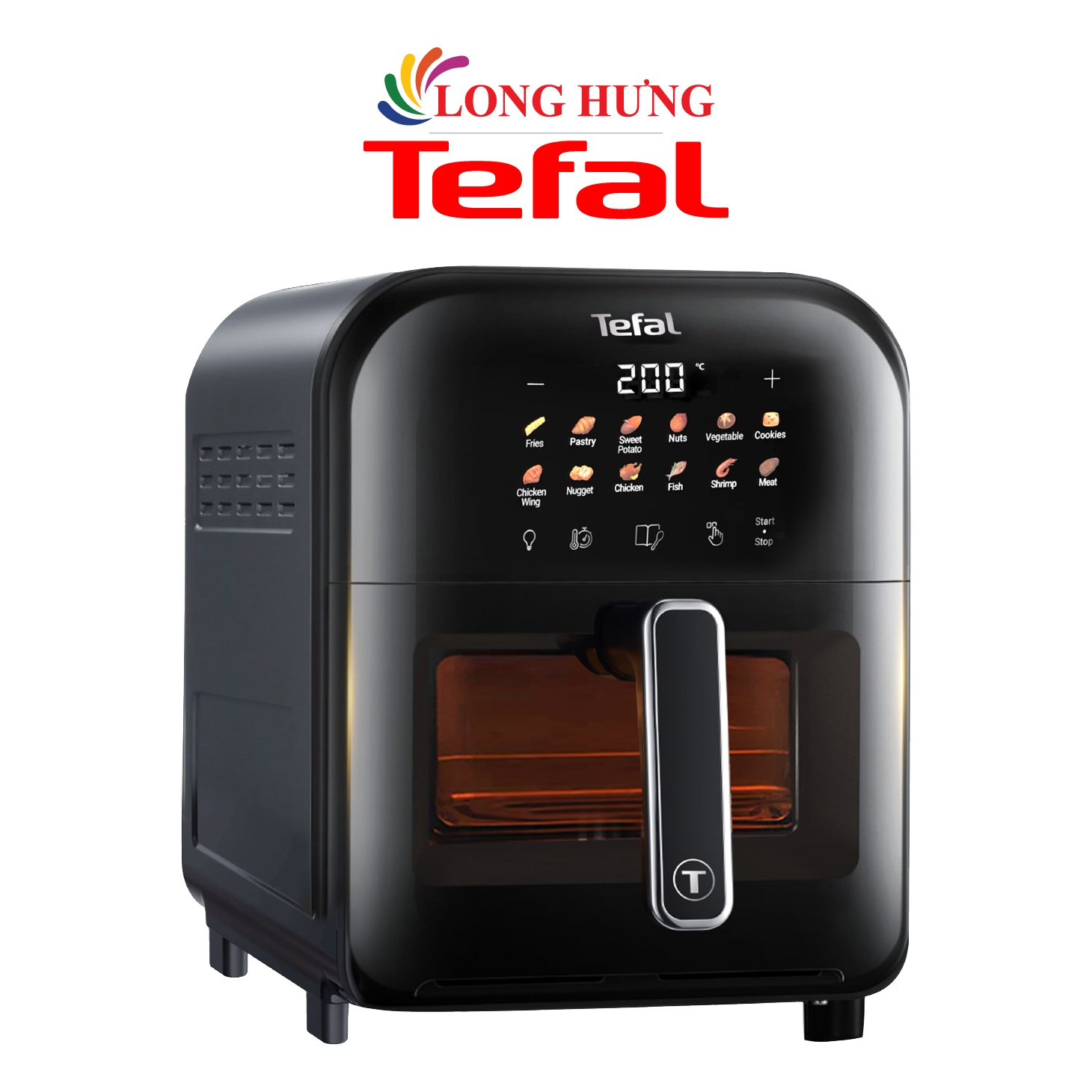 Nồi chiên không dầu điện tử Tefal EasyFry Window 6 lít EY821868 - Hàng chính hãng