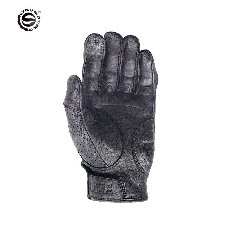 Phong cách mới nhất hiệp sĩ ngôi sao retro da dê đầy đủ găng tay xe máy Harley găng tay đi xe máy găng tay retro sửa đổi