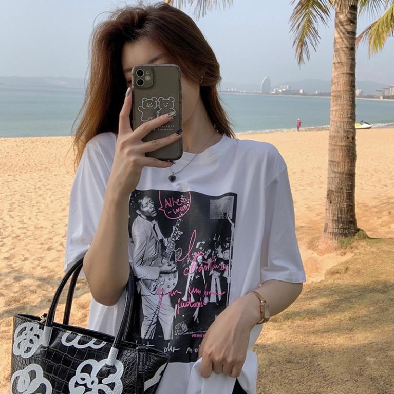 Áo phông nữ 1HITSHOP UNISEX Áo Thun Tay Ngắn Dáng Rộng Thiết Kế Mới Đơn Giản Thời Trang Mùa Hè Dành Cho Nữ