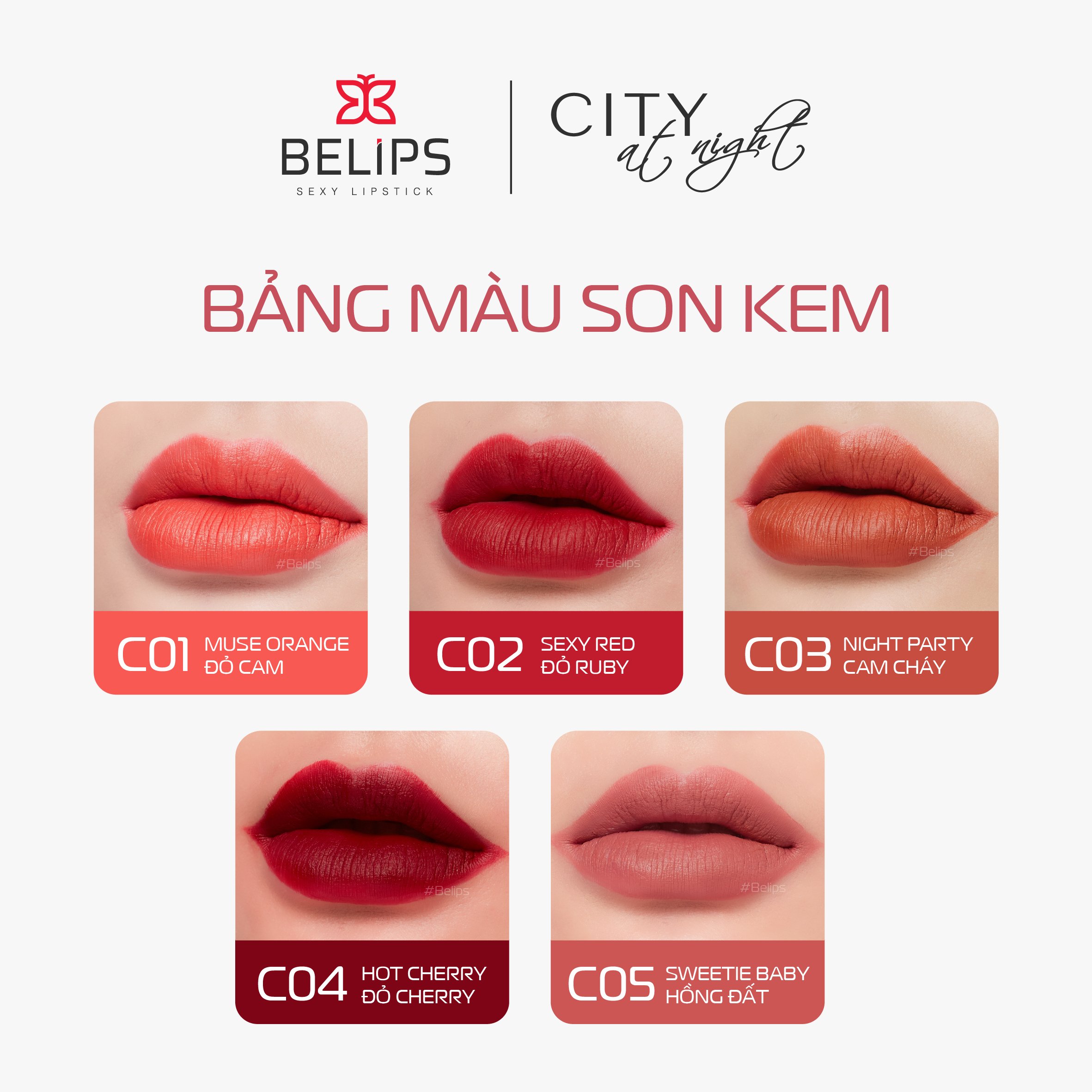 Son Kem Lì Mỏng Nhẹ Mềm Môi Belips Sexy Lipstick 100% thiên nhiên không chì, an toàn cho cả mẹ bầu