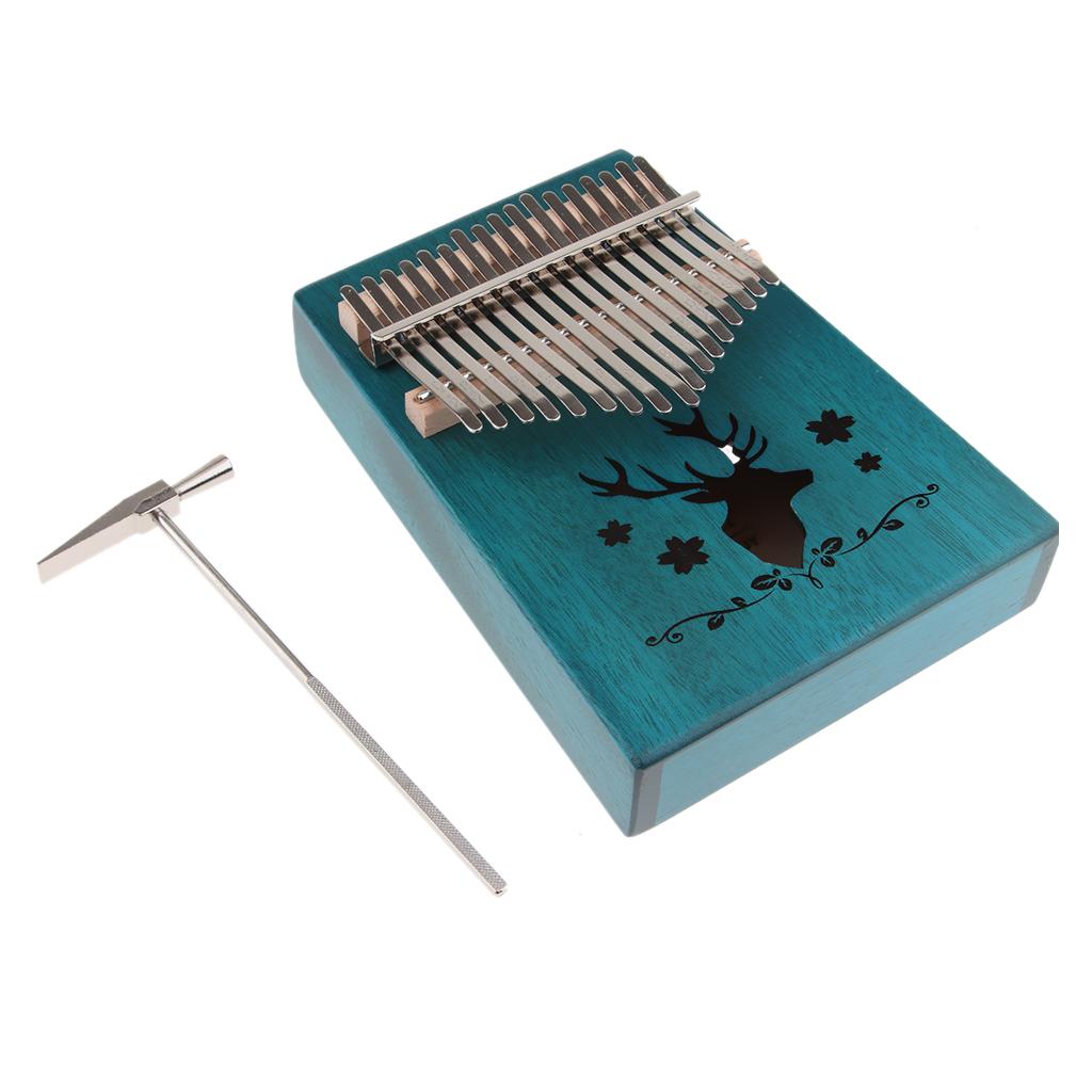 Phép Lạ Chiếu Kalimba Ngón Tay Ngón Tay Cái Đàn Piano Mbira 17 Phím, Châu Phi Cụ Hươu Xanh Thiết Kế