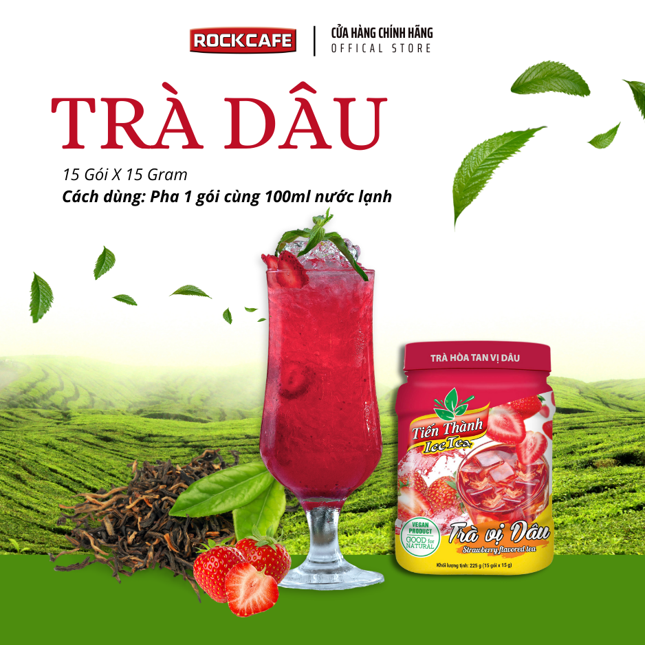 TRÀ HÒA TAN TIẾN THÀNH VỊ DÂU (HŨ 15 GÓI X 15 GRAM)