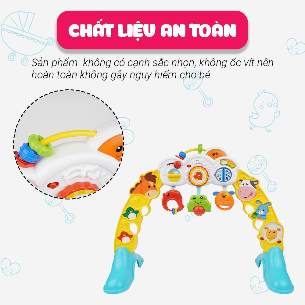 Kệ Chữ A đồ chơi đa, treo thành cũi có nhạc 3 in 1 hình động vật Winfun 0853 - Đồ chơi cho bé sơ sinh tới 1 tuổi - tặng đồ chơi tắm 2 món