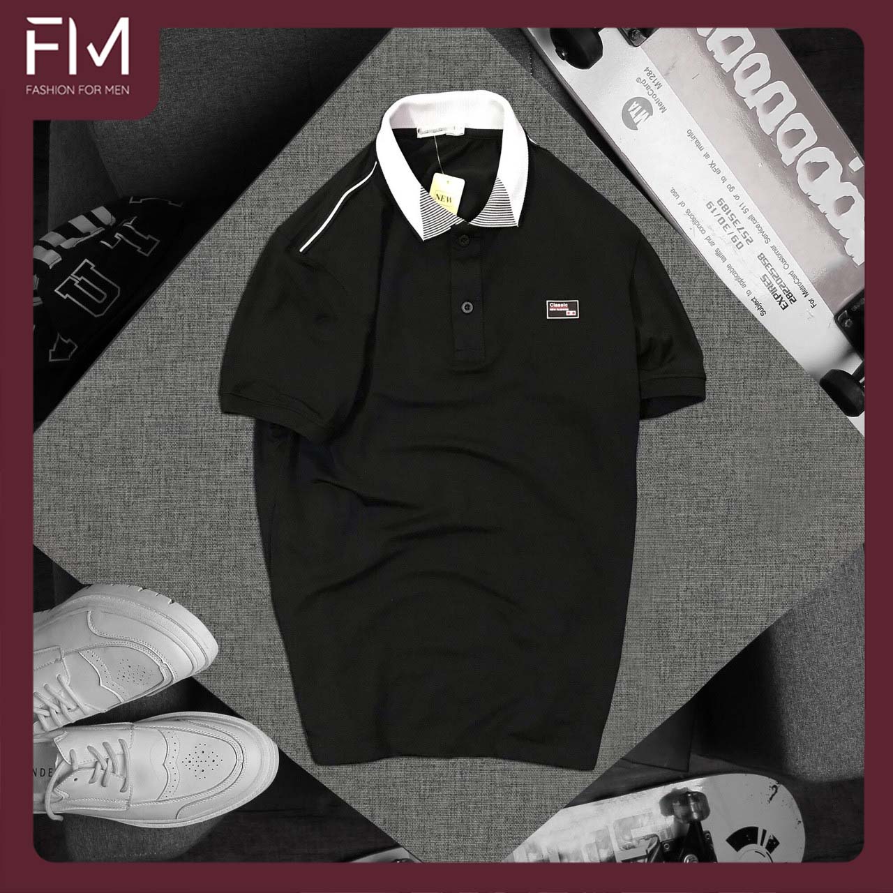 Áo Polo nam cổ bẻ ngắn tay, chất liệu vải cá sấu cotton cao cấp, trẻ trung, năng động – FORMEN SHOP – FMPS109