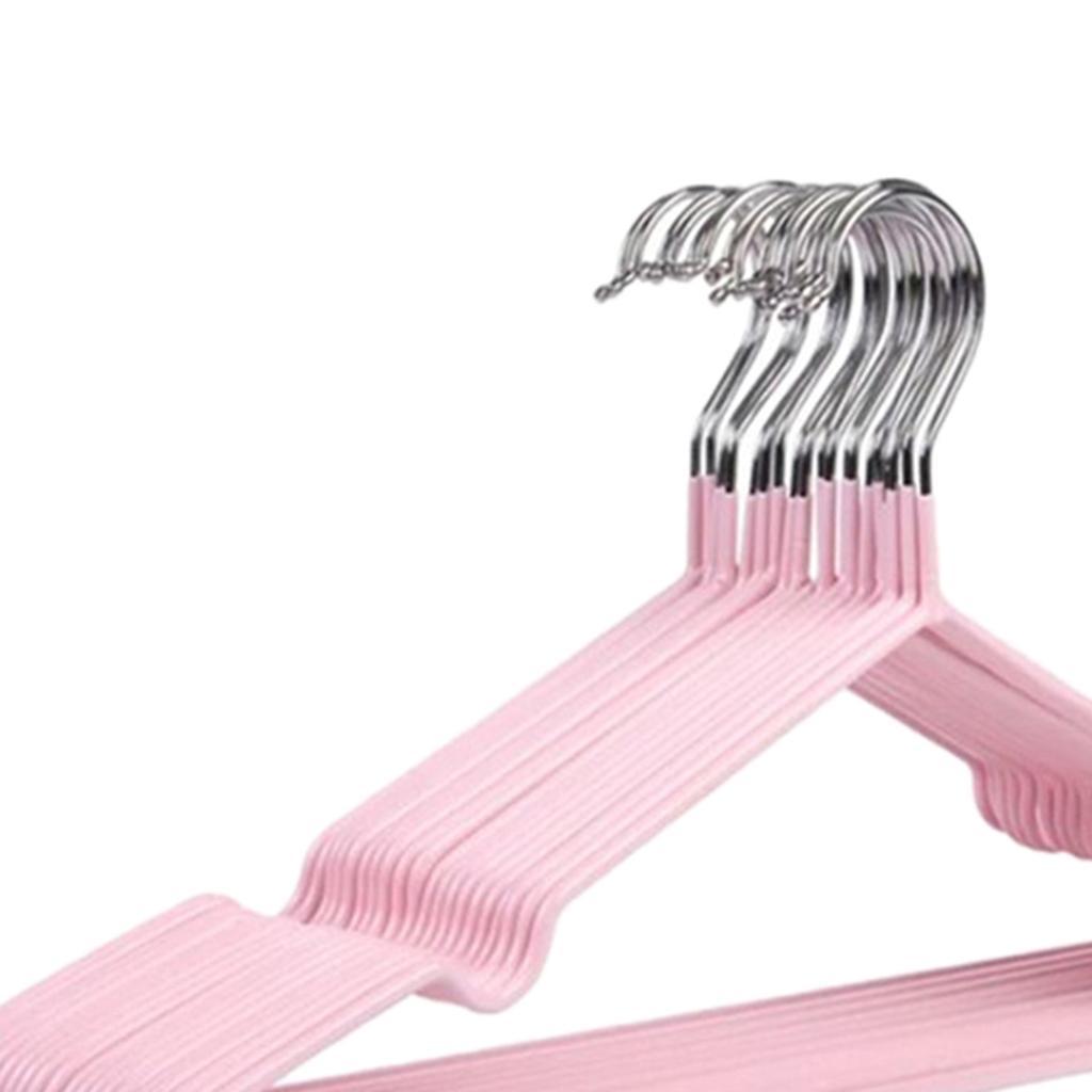 20pcs Adults Size PVC Coated Steel Clothes Hanger Coat Hanger Rack for Wardrobe
