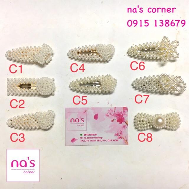 Kẹp tóc mái nhựa giả ngọc trai dễ thương