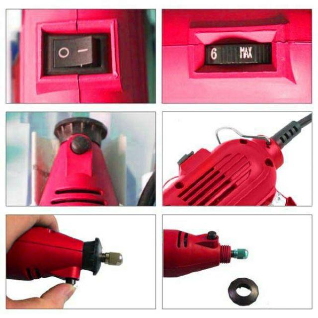 Bộ Máy Khoan Mài cắt Khắc mini Đa Năng hơn 100 chi tiết MÀU ngẫu nhiên