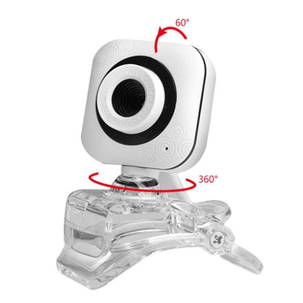 HD Webcam, 480P Live Streaming Camera w/Clear Clip, PC Desktop or Laptop USB Webcam Manual Focusing for Widescreen Video Calling and Recording