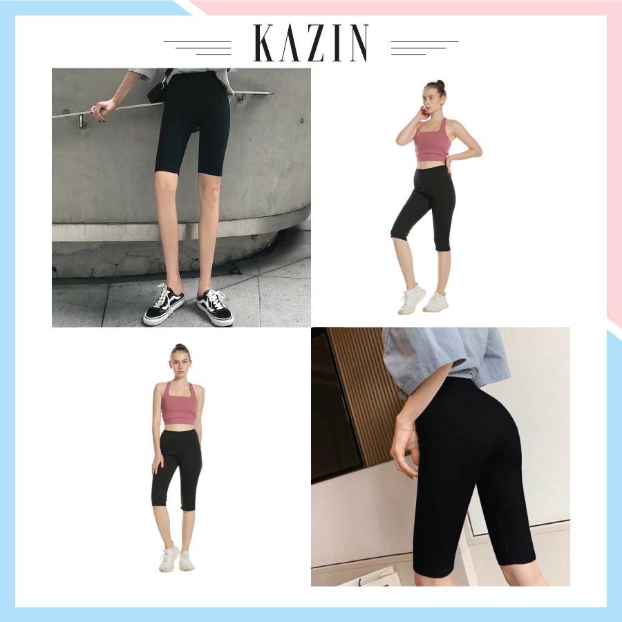 Quần Legging Lửng Nữ Cạp Cao Chất Mịn - Quần Legging Đùi Nâng Mông Thời Trang QN05