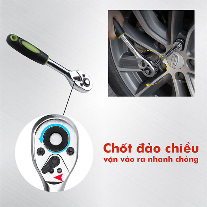 Bộ Dụng Cụ Mở Bu Lông Ốc Vít Đa Năng Sửa Chữa 46 Chi Tiết, Bộ Dụng Cụ Sửa Chữa Ô Tô Xe Máy Tháo Mở Bulong 46 Món