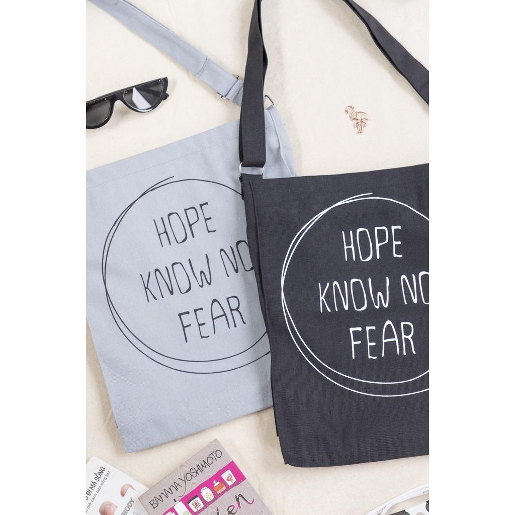 Túi Tote Vải Canvas In Hope Đeo Vai / Chéo / 2in1 - May's Tote Bags