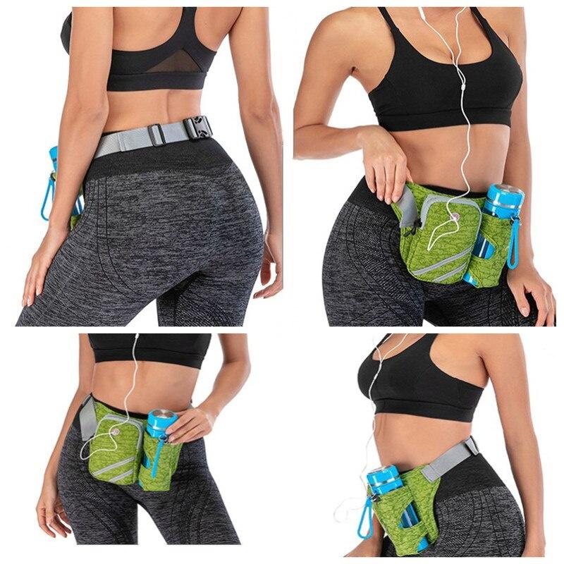 Outddor Waterproof Nylon Running Sport Trail Cycling Climbing Waist Bag Men Women Gym Fitness Water Bottle Waist Belt Bag