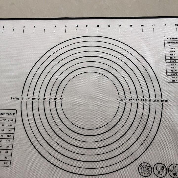 Tấm lót silicon nhào bột 40x60cm - Silicone Pastry Rolling Mat