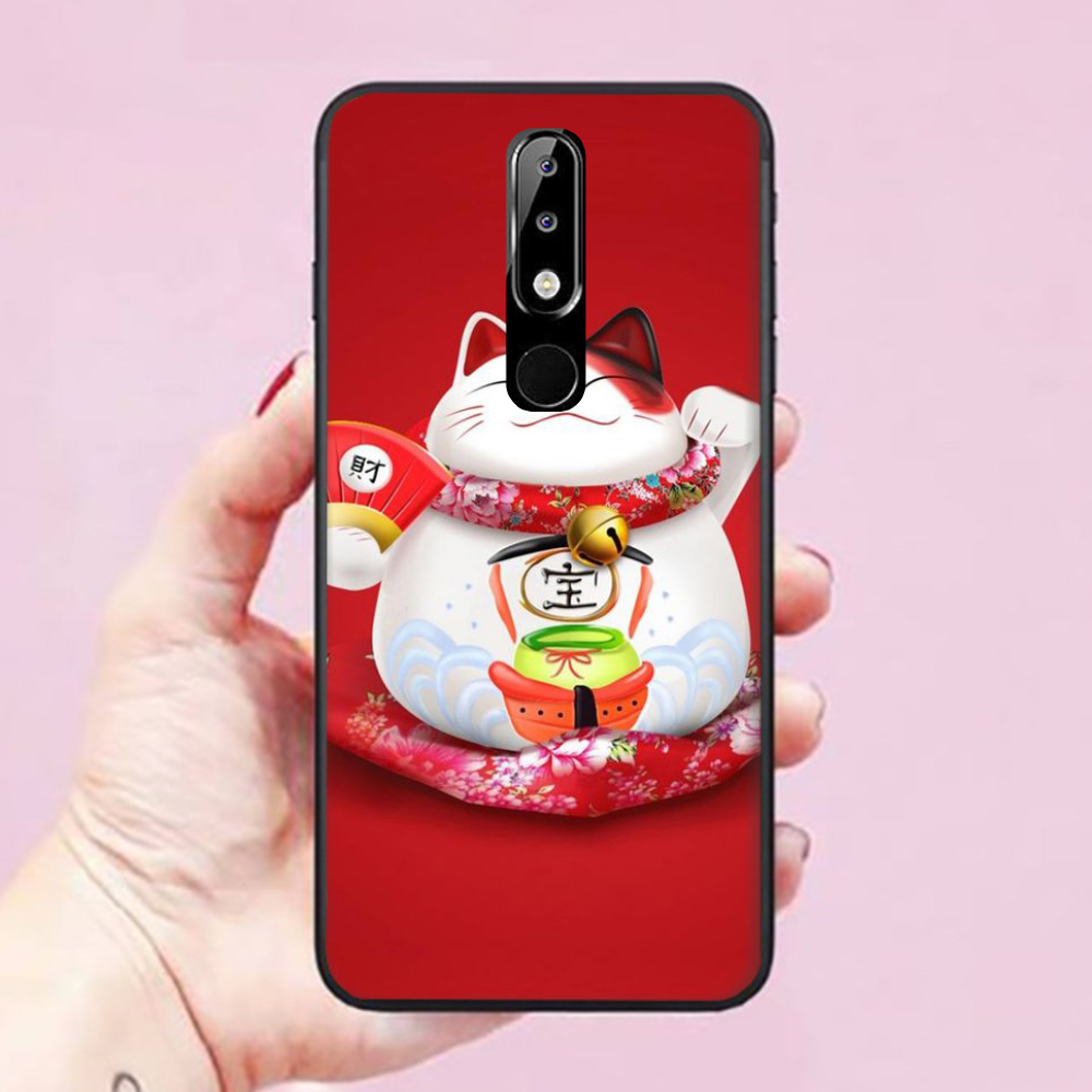 Ốp lưng dành cho điện thoại Nokia 5.1 Plus / X5 Hình Mèo Thần Tài Lộc Phát