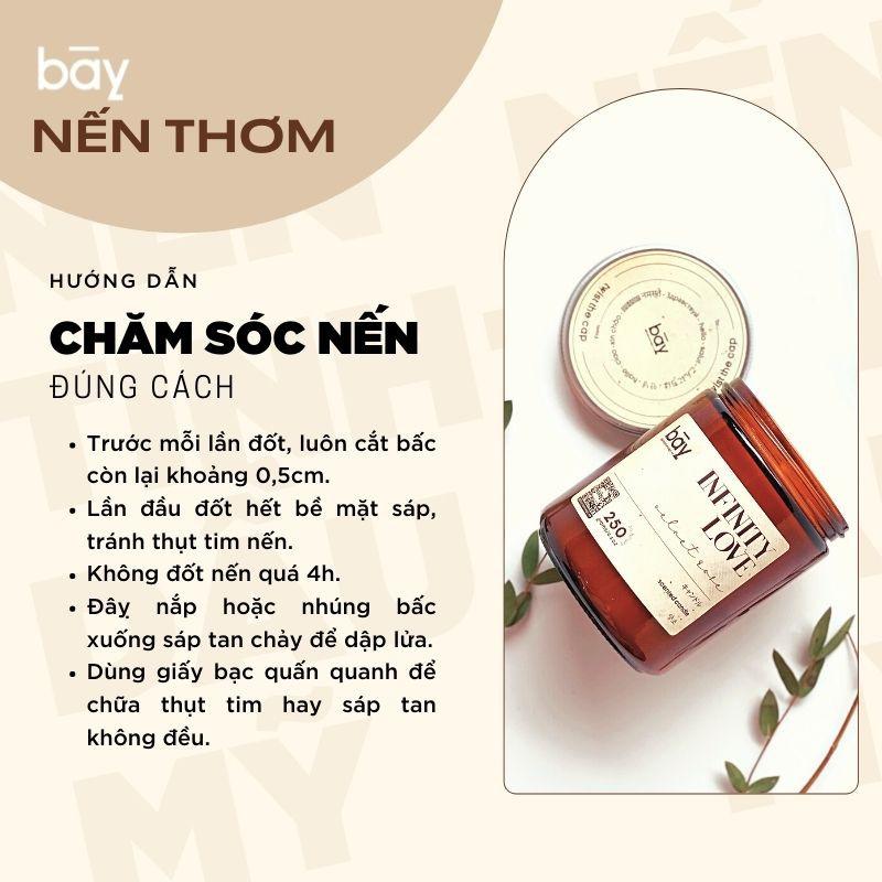 Nến thơm phòng Infinity love ️BEST SELLER️, tinh dầu nhập khẩu Mỹ,  khử mùi, sáp đậu nành, bấc cotton, không khói