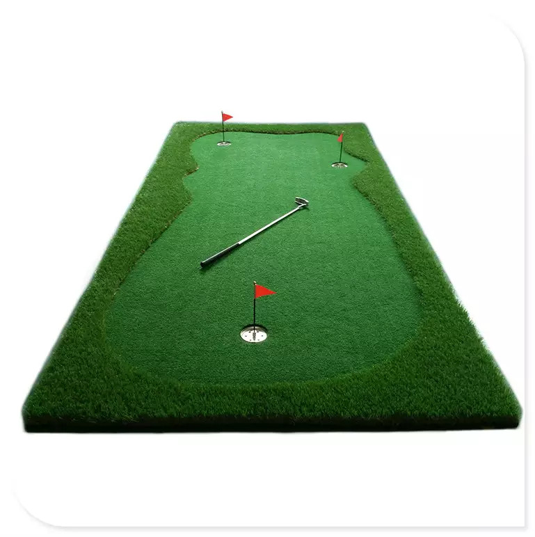 Bộ Thảm tập Putting Golf [1,5m x 3,5m], Dày 3cm:  Kèm 3 hố cờ inox, Cao cấp, Bền bỉ, Đàn hồi tốt