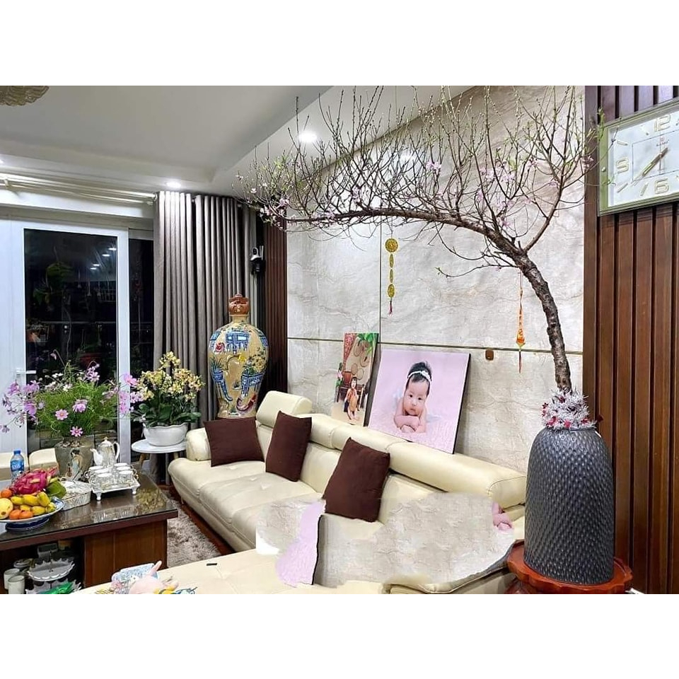 Bình hoa chuông dáng hạt mưa cao 33cm gốm sứ Bát Tràng cao cấp