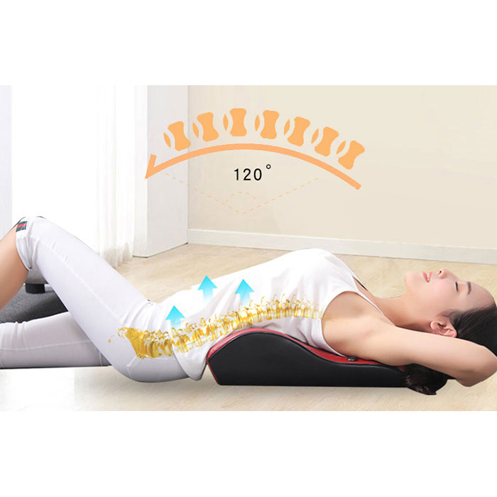 Đệm massage lưng xoay xoa bóp, rung, hồng ngoại nhiệt sưởi ấm YIJIA YJ-M6 - Dùng được trên ô tô