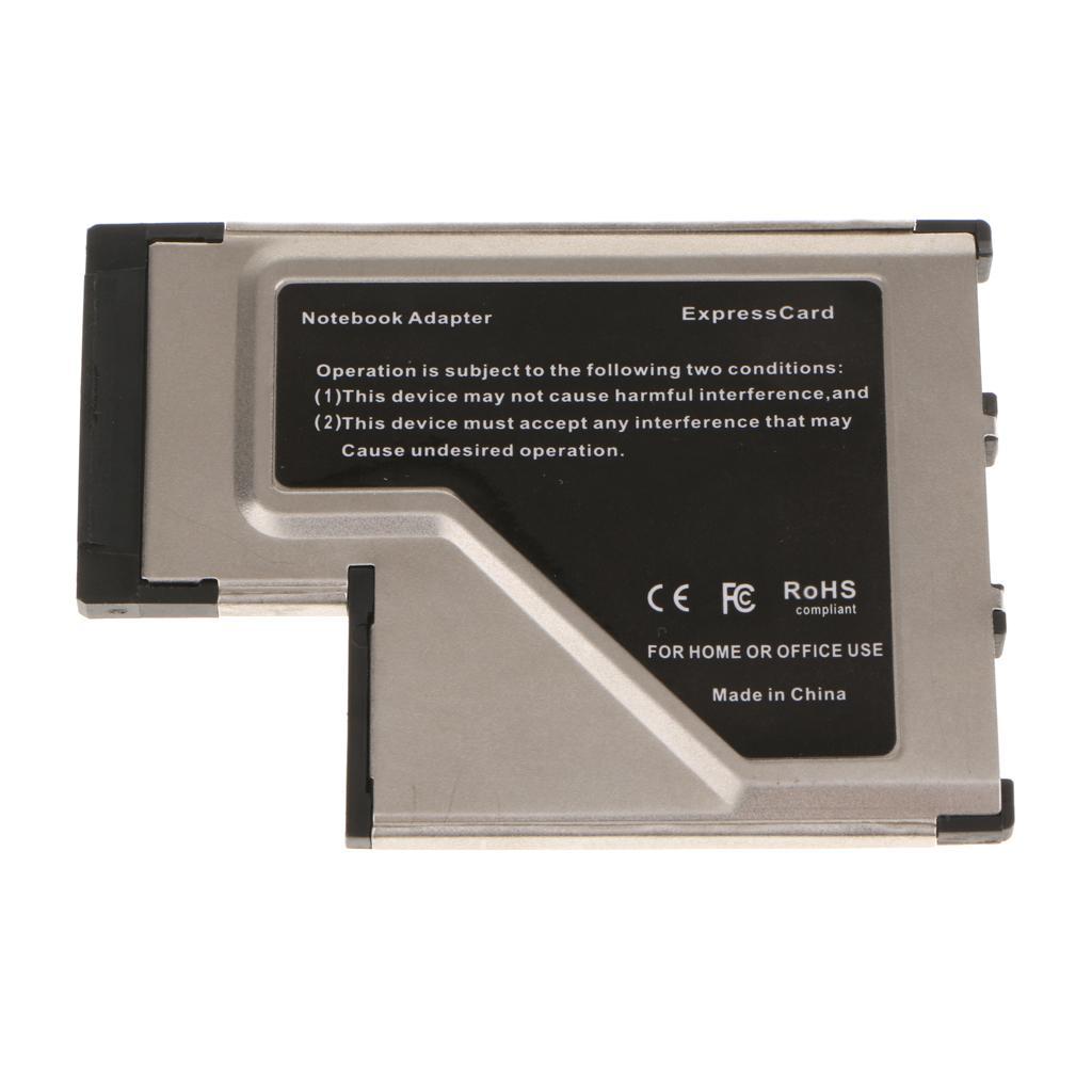 Laptop 3Port USB3.0 Express Card FL1100 Chip 54mm Hidden Adapter