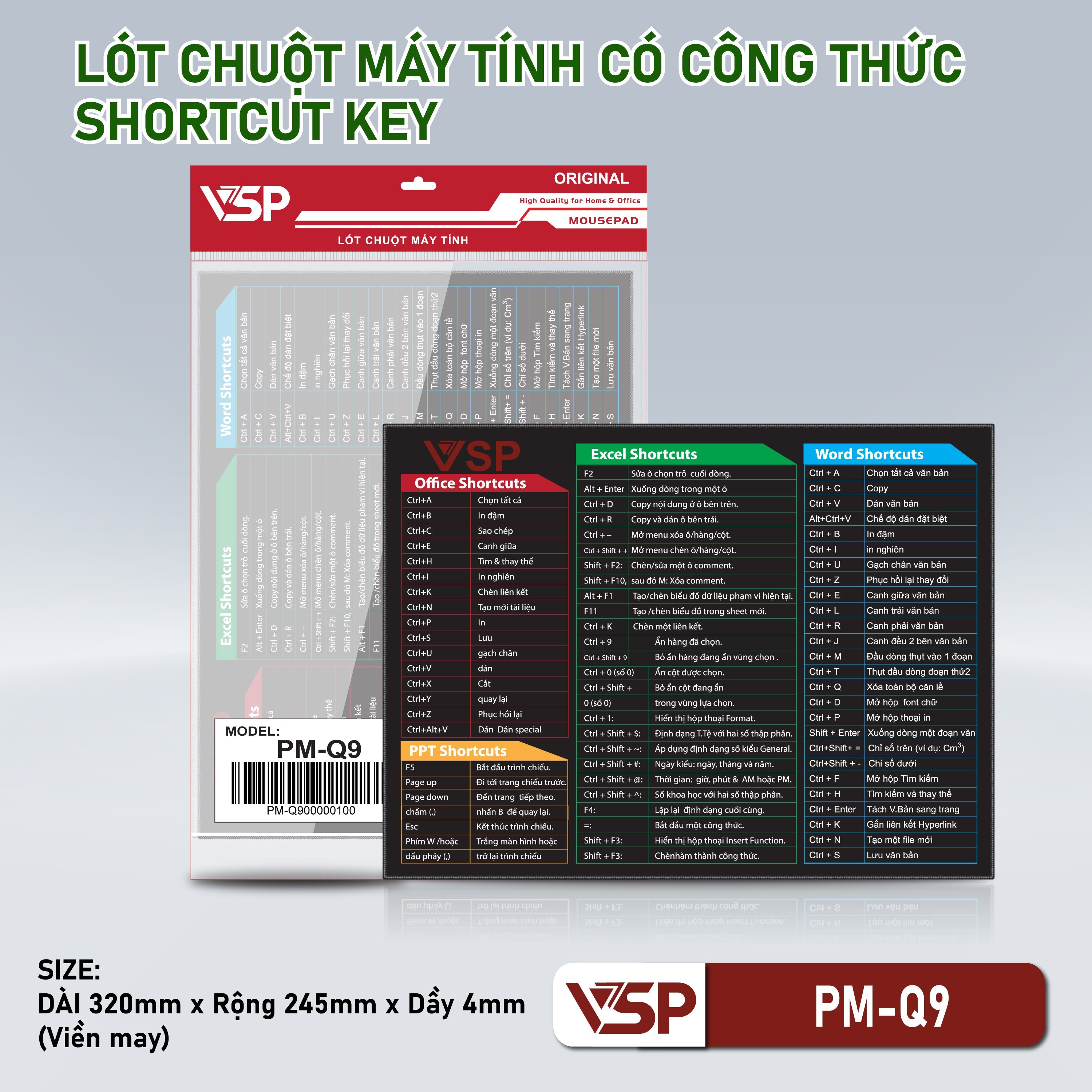 Pad Q9 Đa Nhiệm (245*320*4mm)