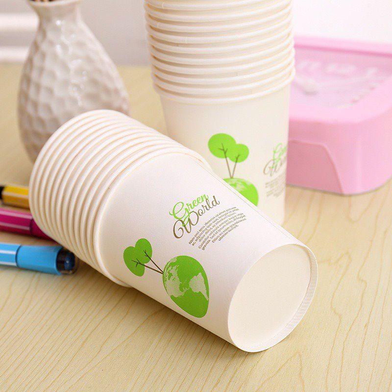 Set 10 cốc giấy 200ml dùng 1 lần nội đia trung cao cấp