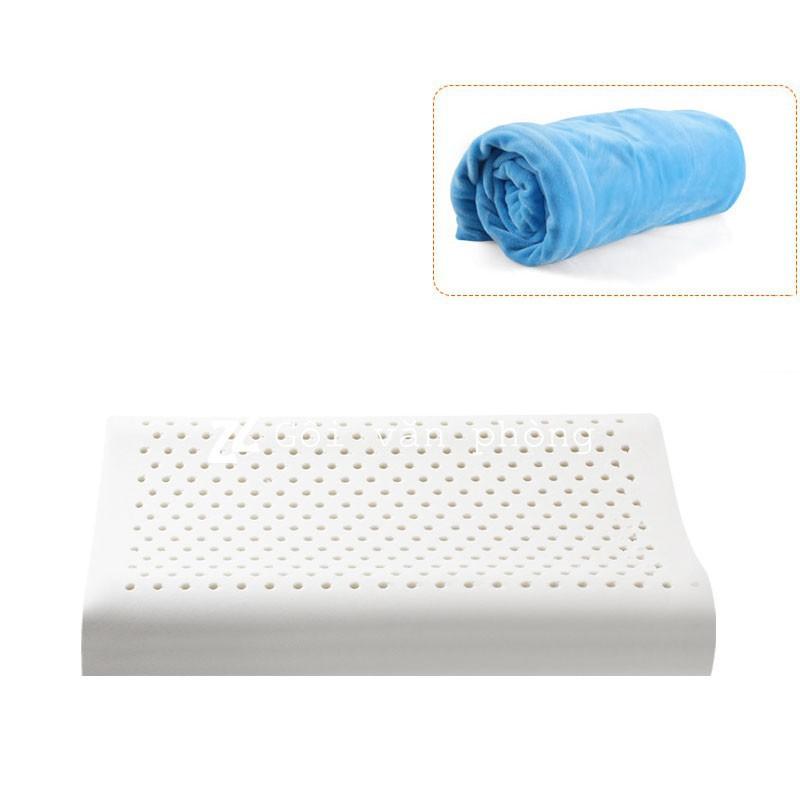 BẢO HÀNH 10 NĂM - Gối Ngủ Mỏng Cho Trẻ Và Người Gối Thấp Từ Mủ Cao Su Thiên Nhiên LTE-01