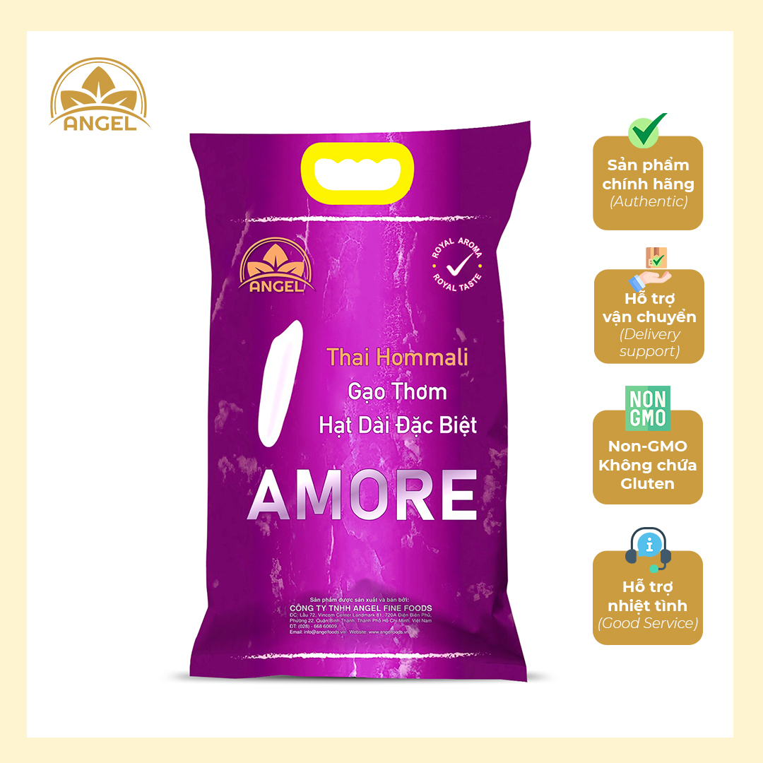 Gạo Thái Hom Mali Angel túi 5kg