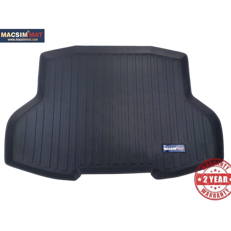 Thảm lót cốp xe ô tô Honda Civic 2016-2019 nhãn hiệu Macsim chất liệu TPV màu đen hàng loại 2