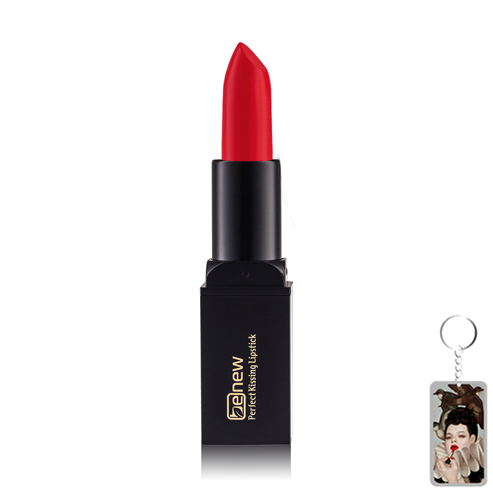 Son lì dưỡng, siêu mềm mượt Benew Perfect Kissing Hàn Quốc 3.5g E02 Real Red tặng kèm móc khóa