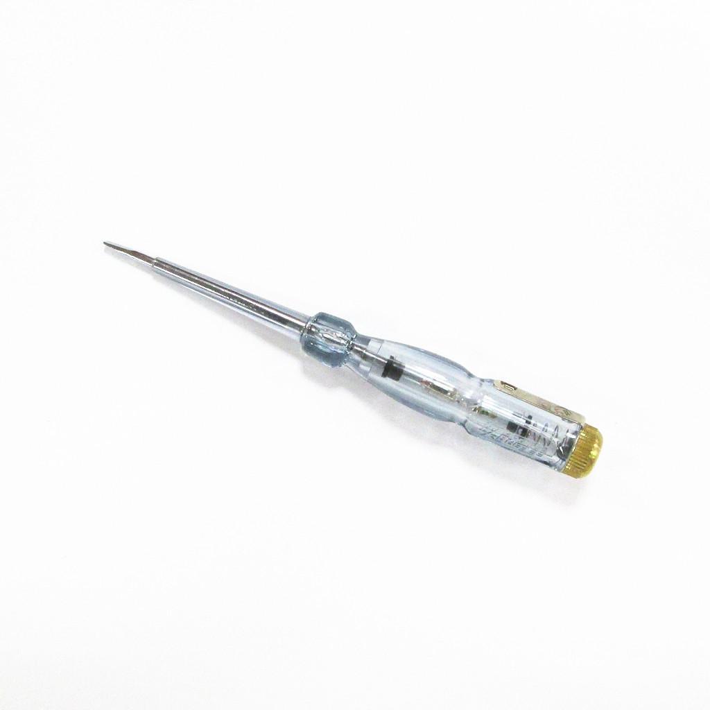 Clear Plastic Nonslip Handle Slotted Tip Voltage Test Pencil AC 100-500V