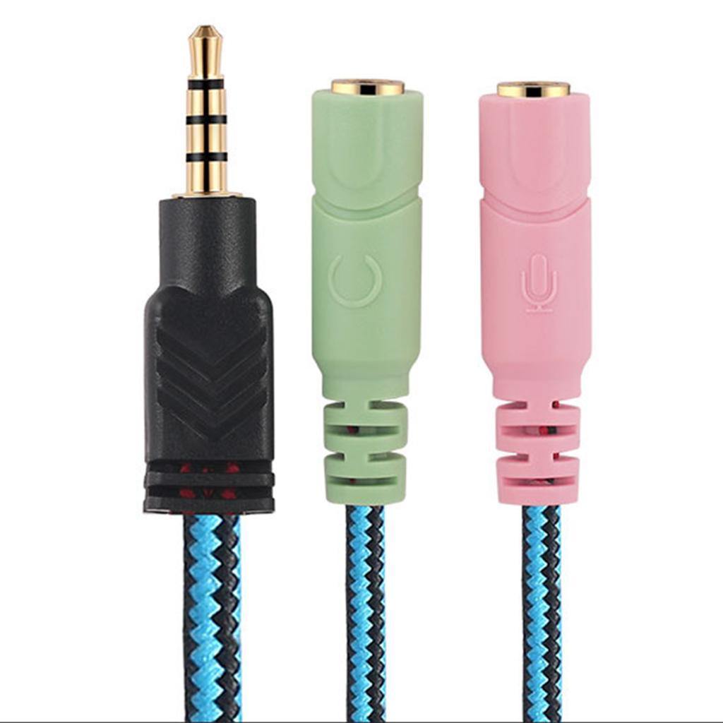 3.5mm Female to Male 2 to 1 Gold Plated Audio Y Splitter Cable Adapter Cord
