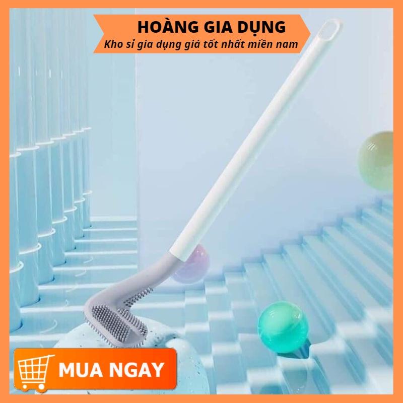 Chổi Cọ Toilet Silicon chữ L Vệ Sinh Nhà Tắm Đa Năng H318