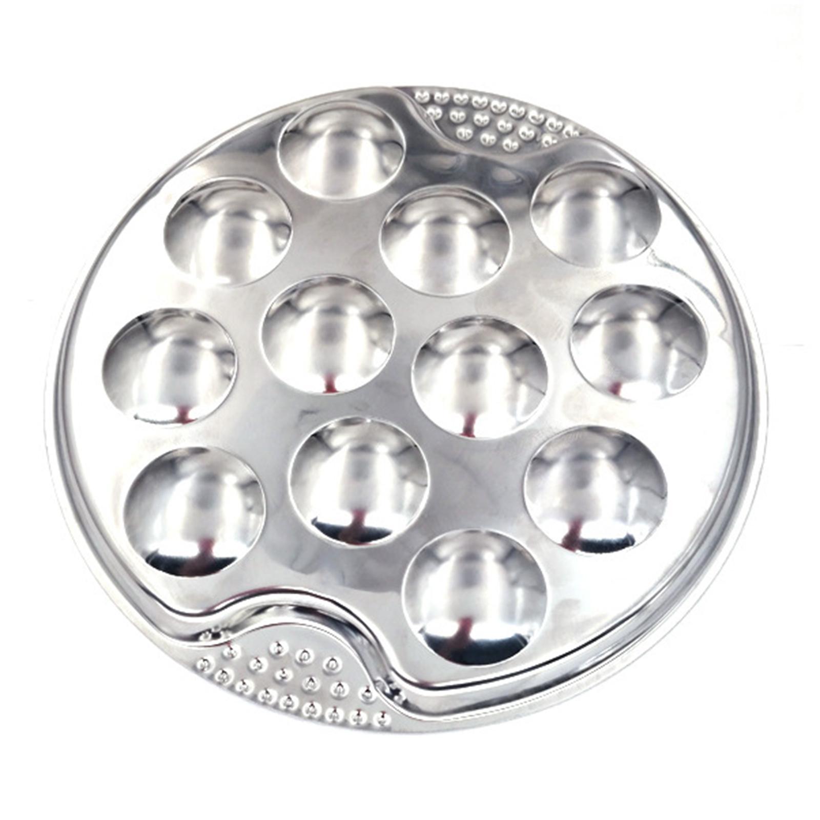 Snail Plate with Escargot Tongs 12 Compartment Holes Tableware for Cooking