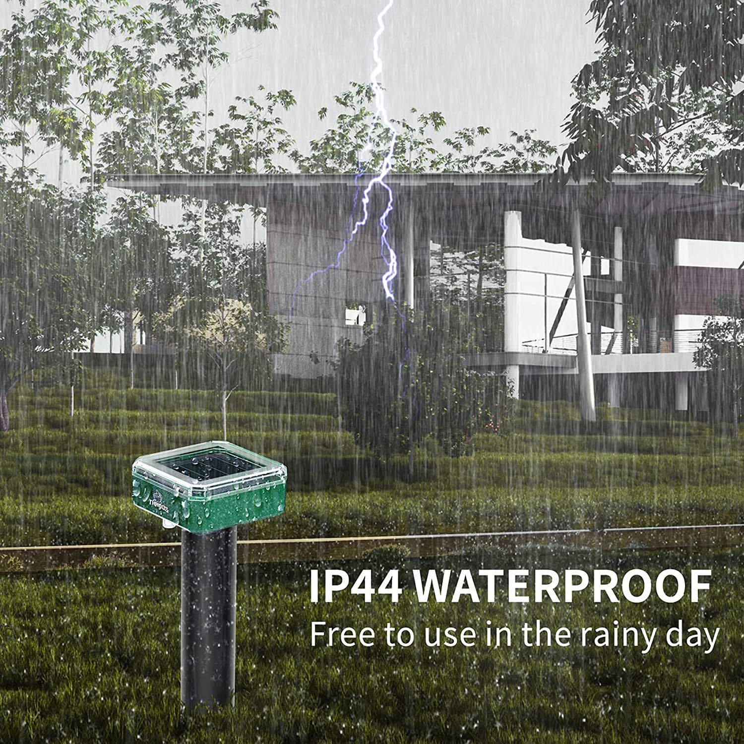 Bộ 2 LED SOLAR REPELLER Siêu Âm Đuổi Chuột, Rắn, Côn Trùng - Home and Garden
