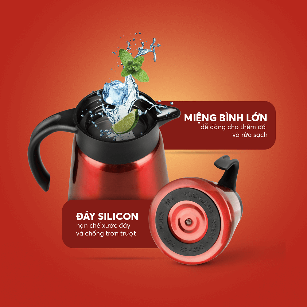 Bình giữ nhiệt 900ml Elmich EL8299, Hàng chính hãng, inox 304, có lõi lọc pha trà, cà phê - JoyMall