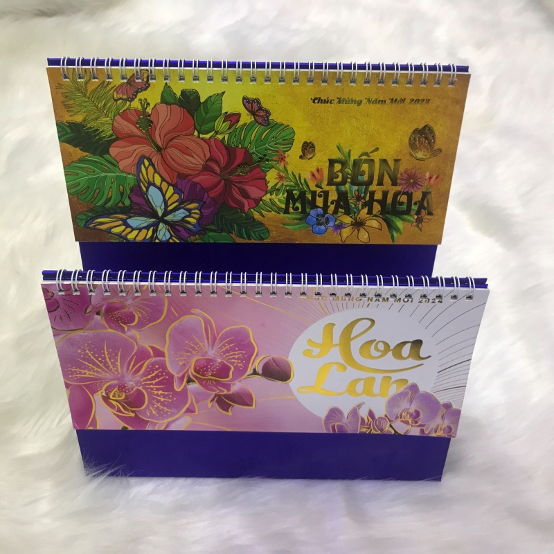 Lịch Để Bàn 2024 KHỔ 24*16CM HÌNH ẢNH PHONG PHÚ